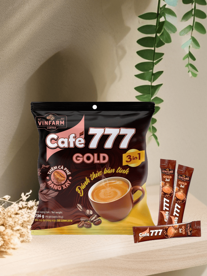 TÚI CÀ PHÊ HÒA TAN 777 GOLD [46gói]